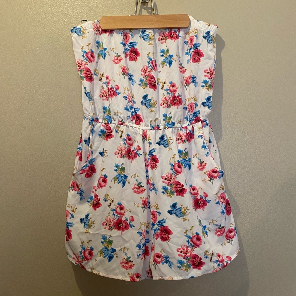 Forever 21 strapless floral romper